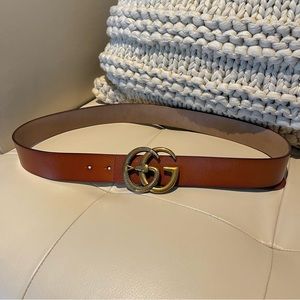 double gg snake light brown belt